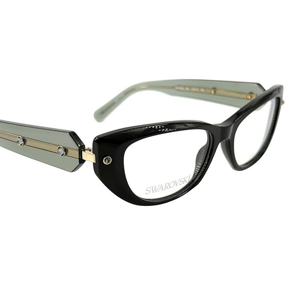 Swarovski SK5476 Womens Plastic Eyeglass Frame 001 Shiny Black 53-16 main image 5